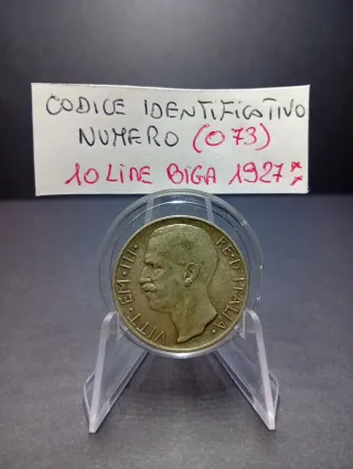 10 Lire Biga Briosa 1927 due rosette