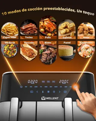 Freidora de Aire Doble Cesta 11L 2600W