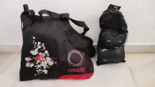 Patines en línea + funda + protecciones