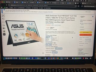 monitor portátil ASUS ZenScreen Touch MB16AHT 15.6