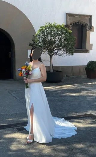 Vestido de novia minimalista boho