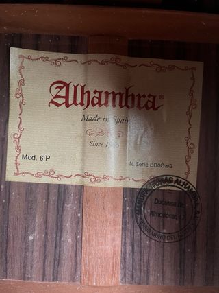 Guitarra Alhambra 6P