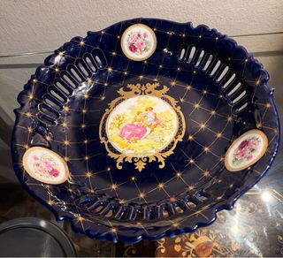 Centro de mesa fragonard porcelana y bronce