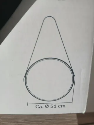 Espejo redondo negro