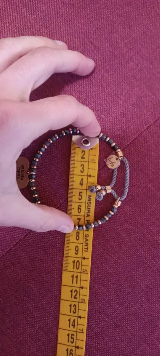 Bracciale Kidult Pietra Grigia Cuore Dorato