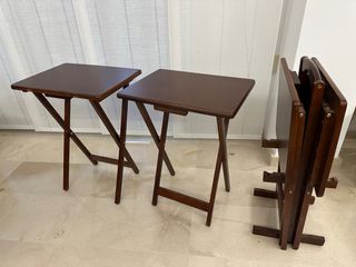 4 Mesitas auxiliares plegables