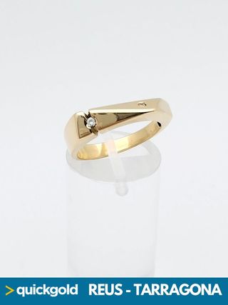 040-01-00549 ANILLO ORO 18K DIAMANTES T15