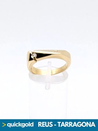 040-01-00549 ANILLO ORO 18K DIAMANTES T15