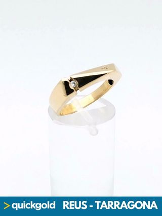 040-01-00549 ANILLO ORO 18K DIAMANTES T15