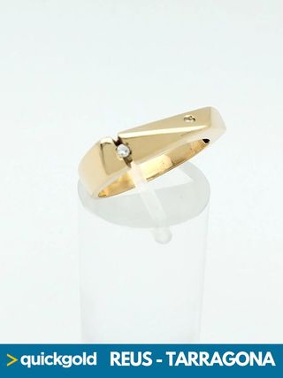040-01-00549 ANILLO ORO 18K DIAMANTES T15