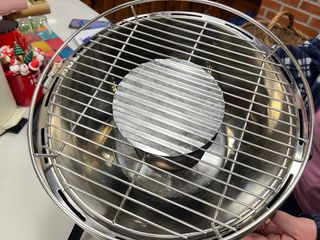 Barbacoa portatil de mesa con soplador de carbón