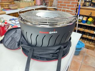 Barbacoa portatil de mesa con soplador de carbón