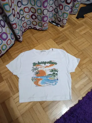 Top blanco manga corta