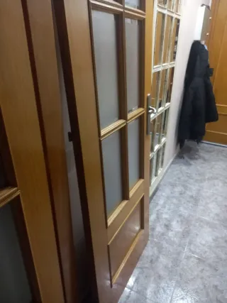 Puerta de roble maciza 207/208  altura y 71cm anch