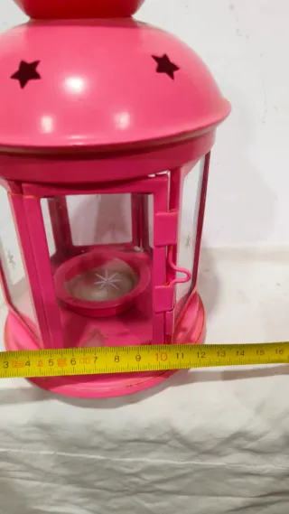 Farol portavelas Rotera Ikea con cristal tallado