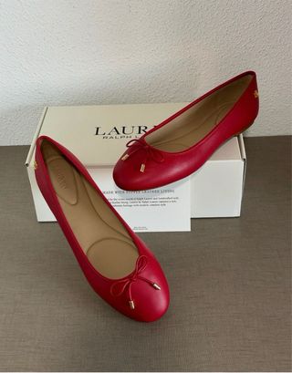 Ralph Lauren bailarinas piel mujer 38,5