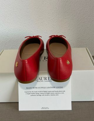 Ralph Lauren bailarinas piel mujer 38,5