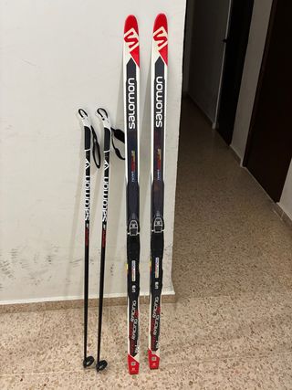 Esquis de fondo y bastones junior