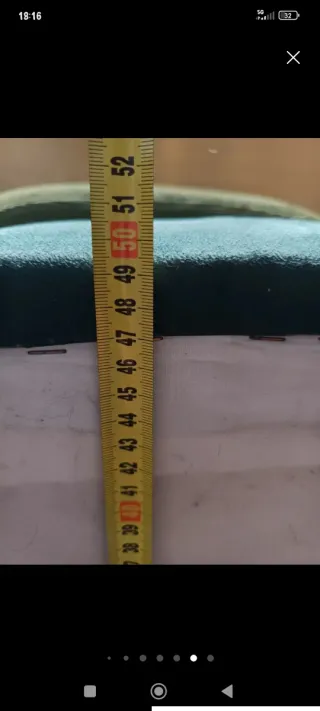 Puf asiento tela verde