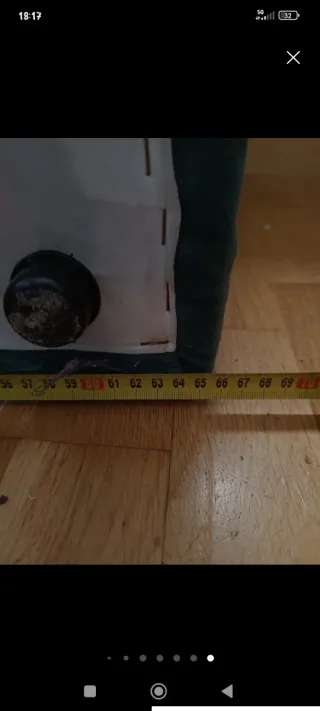 Puf asiento tela verde