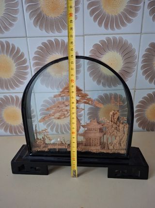 Diorama antiguo chino de corcho