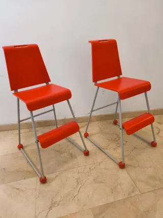 Silla alta trona Ikea roja