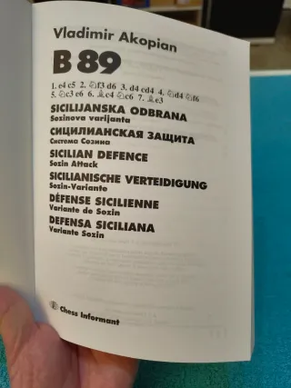 Libro Ajedrez  Defensa siciliana variante SozinB89