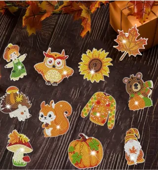 Kit DIY Diamond Painting – 15 Figuras Otoño N°735