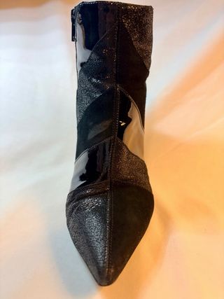 Lodi – botines negros ante + charol – nº 36