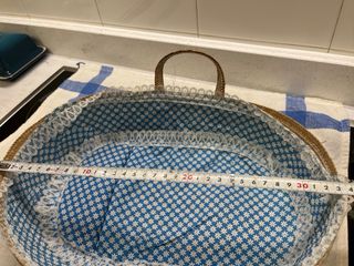 Juguete antiguo Moisés para muñeca