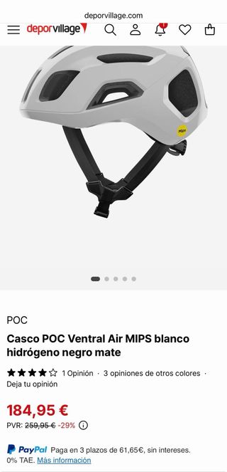 Casco bici POC Ventral Air Mips Blanco