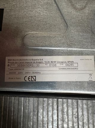 Encimera inducción Balay