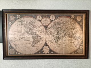 Mapa antiguo enmarcado