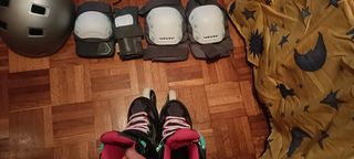 Patines +casco+rodilleras+coderas