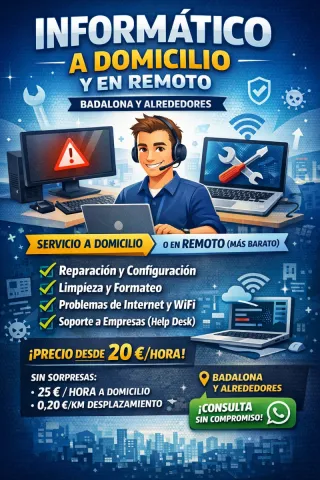 Servicio Informático a domicilio y en remoto