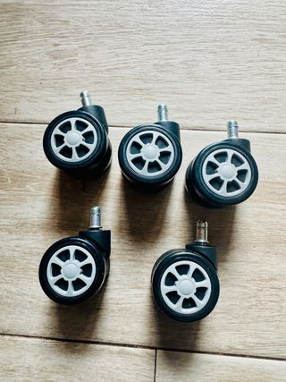 NUEVO! Set 5 ruedas para silla oficina a estrenar