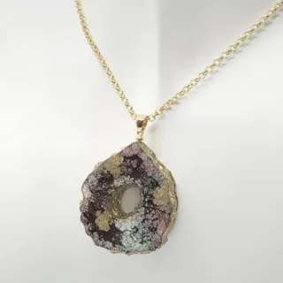 Colgante artesanal con cadena de plata,pieza única