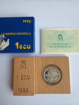 moneda PLATA 1 ECU - Marina Española
