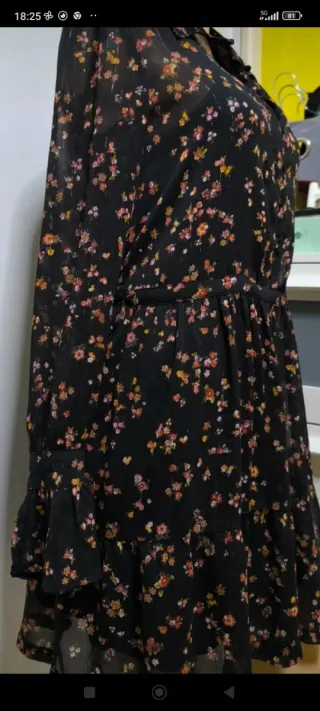 Vestido fluido mango