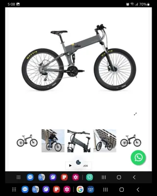 Talla M Bici BTT plegable e-bike con batería