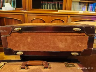 Juego 3 maletas piel vintage