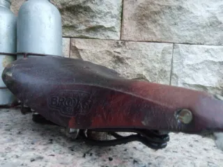 Lote Sillín BROOKS B66,portabotes metálico, bomba