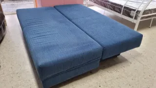 Sofá Cama Azul Tela  Wuassap 742018324