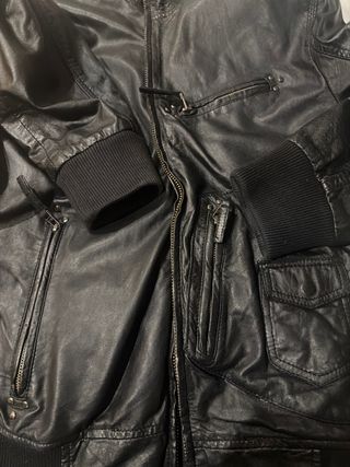 Chaqueta Piel Negra Pepe Jeans Talla M