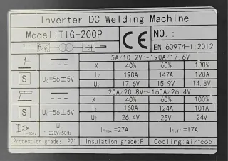 Máquina Soldar TIG Inverter DC TIG-200P