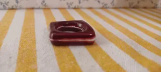 Anello quadrato stile anni '70