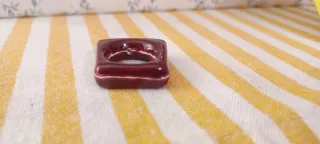 Anello quadrato stile anni '70