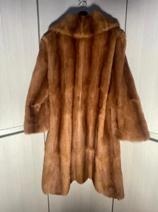 Abrigo Piel Vintage Marrón Talla Única