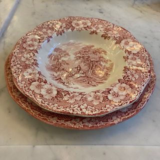 Vajilla completa Wedgwood Inglesa rosa 87 piezas