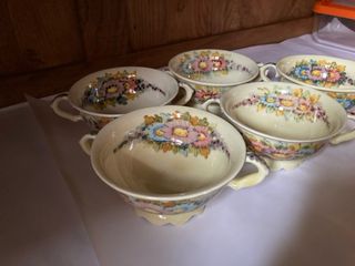 Juego Consomé Vintage Porcelana